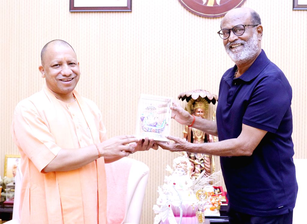 Lucknow : Uttar Pradesh CM Yogi Adityanath met veteran actor Rajinikanth