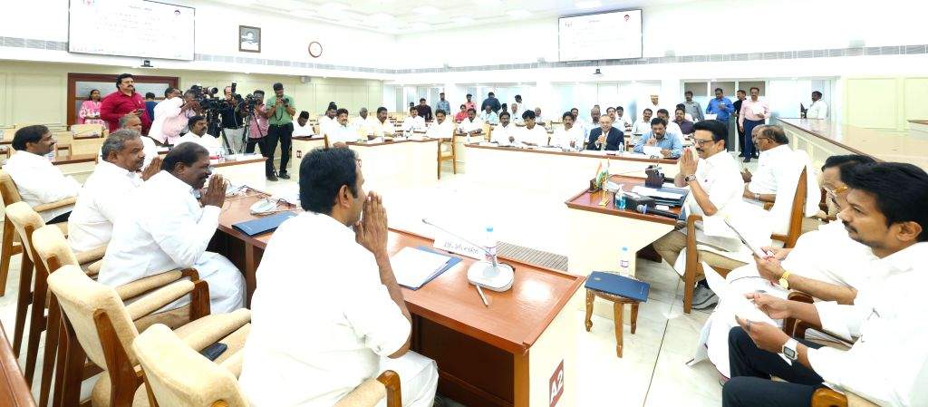 M.K. Stalin Chairs All-Party Meeting
