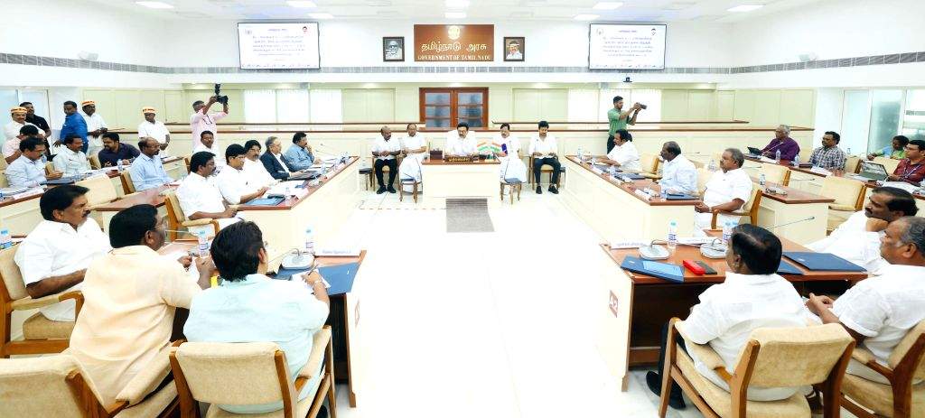 M.K. Stalin Chairs All-Party Meeting