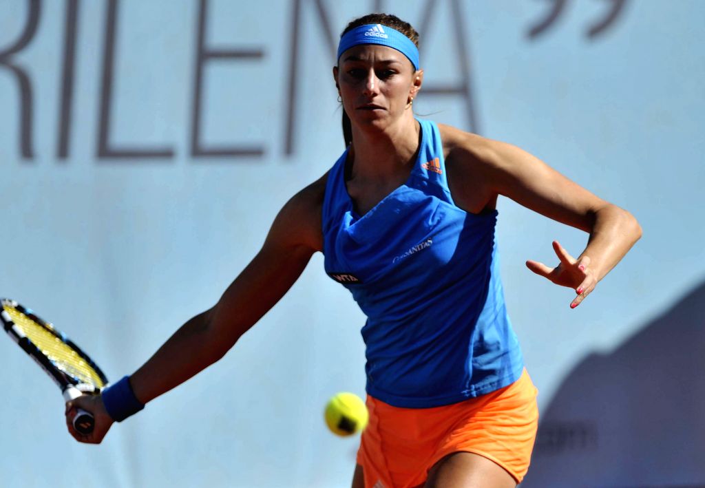 Russian Tennis Player Maria Kirilenko In Action Against Her French 