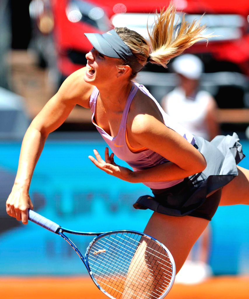 MADRID Russian Tennis Player Maria Kirilenko In Action Against Her 