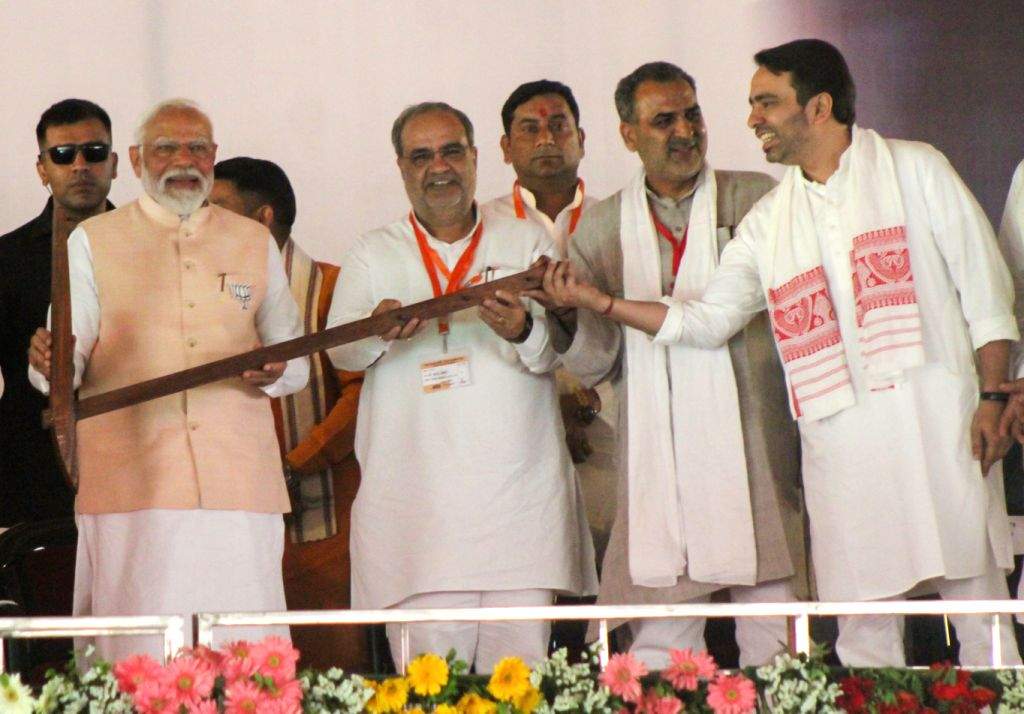 Meerut : PM Narendra Modi attends an election rally in Meerut