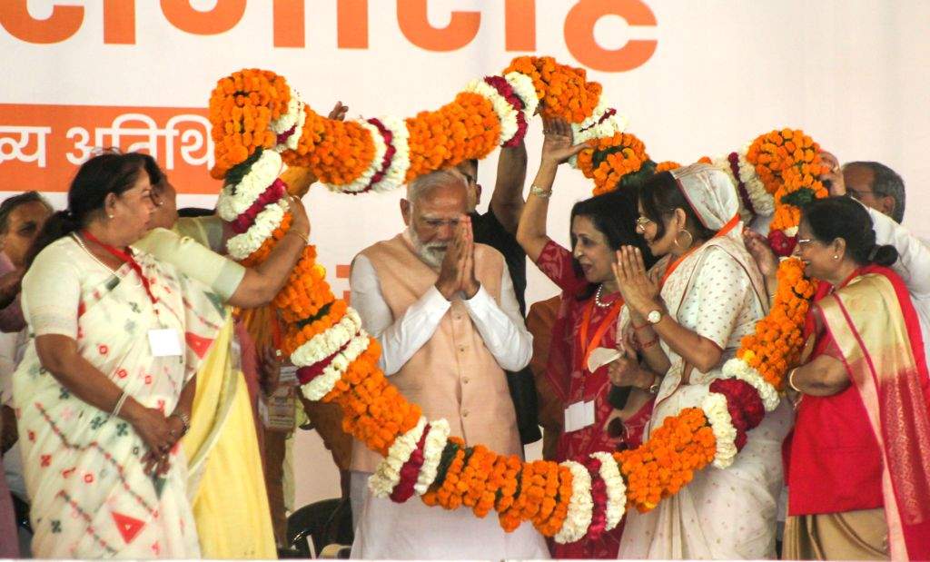 Meerut : PM Narendra Modi attends an election rally in Meerut