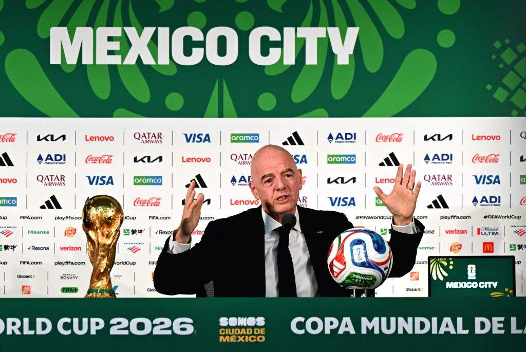 Mexico City FIFA President Gianni Infantino Addresses Press Conference mexico-city-fifa-president-gianni-infantino-addresses-press-conference