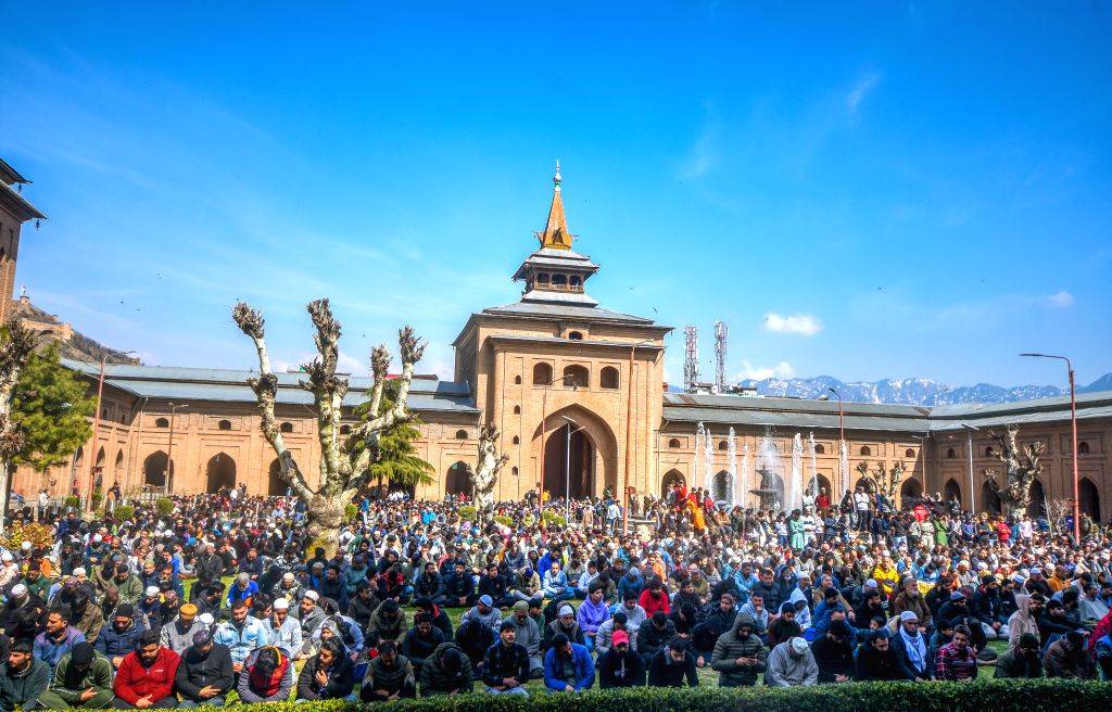 Muslim devotees offer first Friday namaz during the holy month of ...