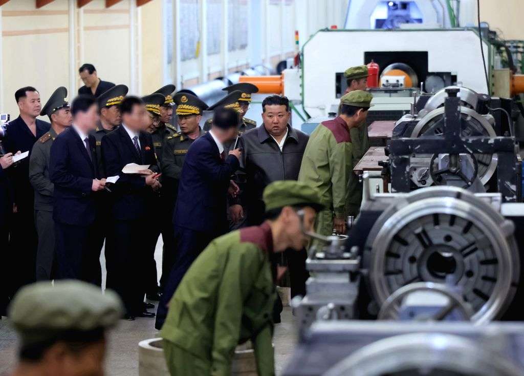 N.K. leader inspects munitions industrial enterprises - Kim Jong-un, North Korea, KCNA, munitions industry, weapons production, Pyongyang, military, Yonhap, IANS