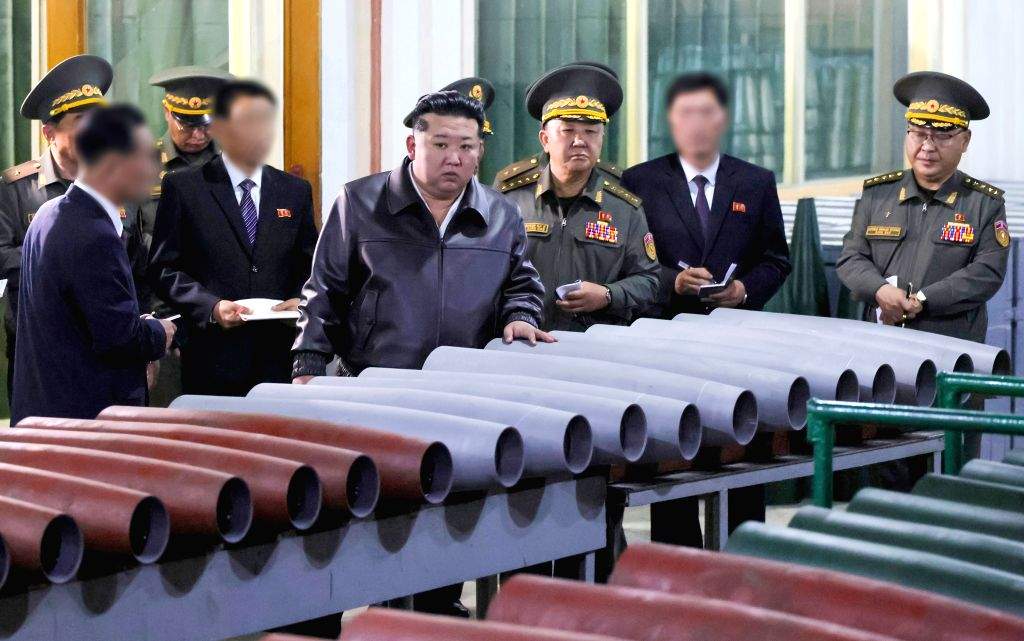 N.K. leader inspects munitions industrial enterprises - Kim Jong-un, North Korea, KCNA, munitions industry, weapons production, Pyongyang, military, Yonhap, IANS