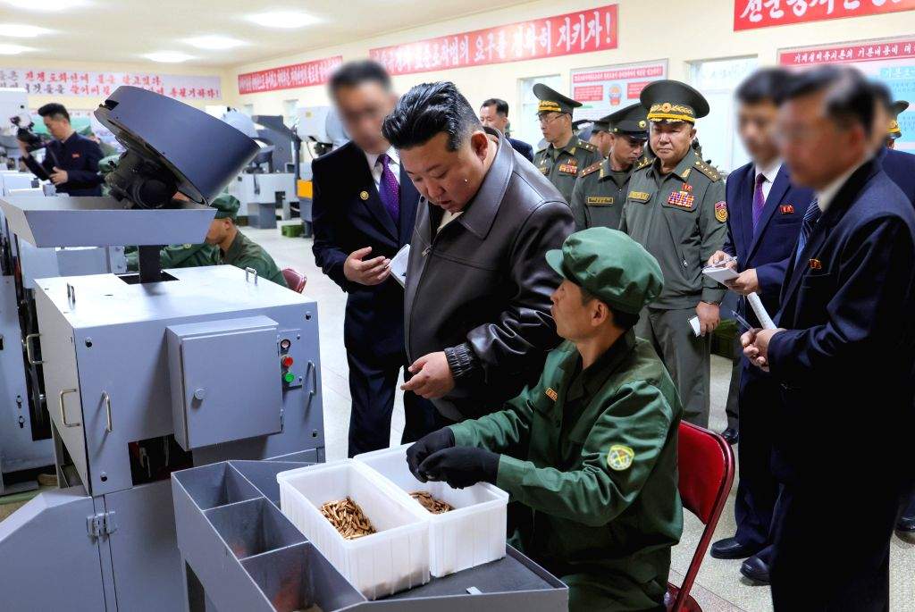 N.K. leader inspects munitions industrial enterprises - Kim Jong-un, North Korea, KCNA, munitions industry, weapons production, Pyongyang, military, Yonhap, IANS