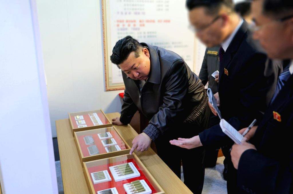 N.K. leader inspects munitions industrial enterprises - Kim Jong-un, North Korea, KCNA, munitions industry, weapons production, Pyongyang, military, Yonhap, IANS