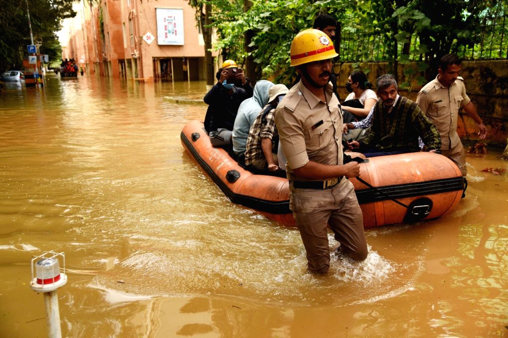 Ndff Rescue :Bengaluru:National Disaster Response Force (NDRF) during an evacuation ...