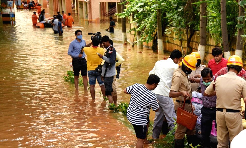 Ndff Rescue :Bengaluru:National Disaster Response Force (NDRF) during an evacuation ...