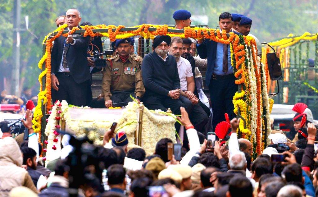 Funeral procession of former Prime Minister Manmohan Singh