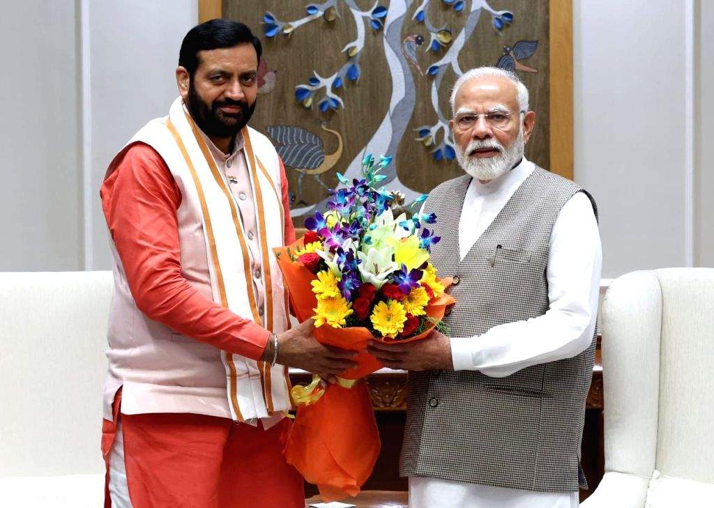 New Delhi : Haryana Chief Minister Nayab Singh Saini calls on Prime ...