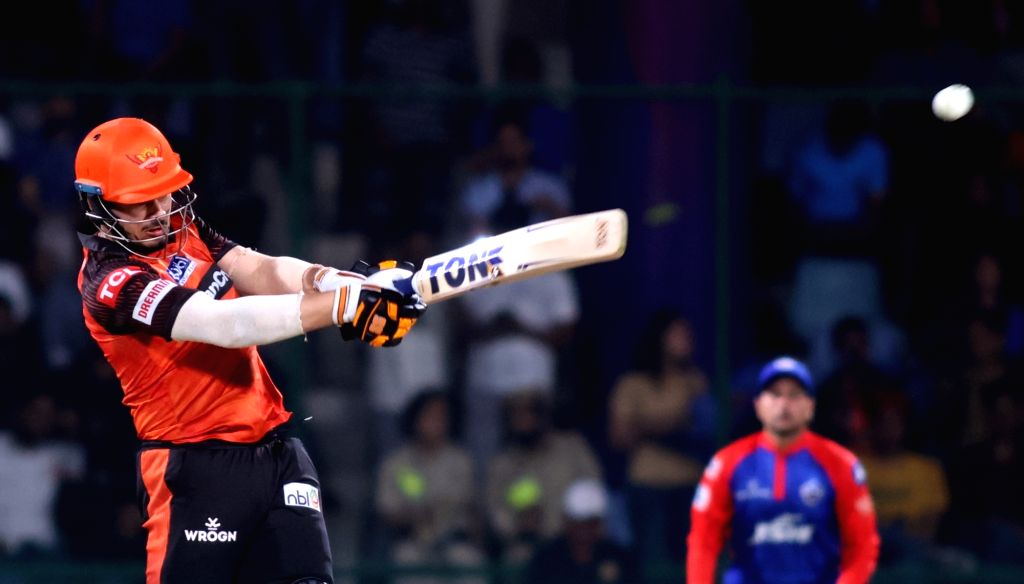 New Delhi : SRH batsman Abdul Samad plays a shot