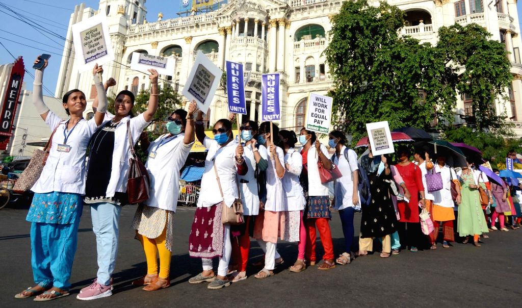 Nurses Unity Nurses Unity members take part in a protest rally