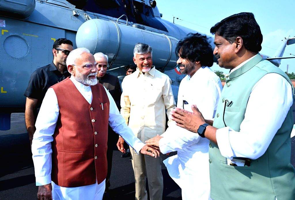 Pawan Modi Pawan Kalyan Welcomes PM Modi