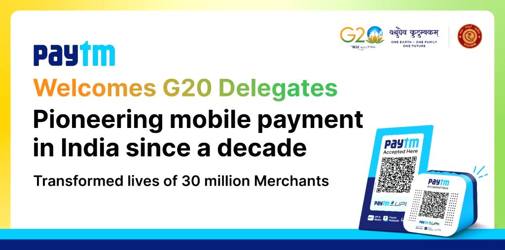 Paytm launches G20-theme QR Code, celebrates India's presidency