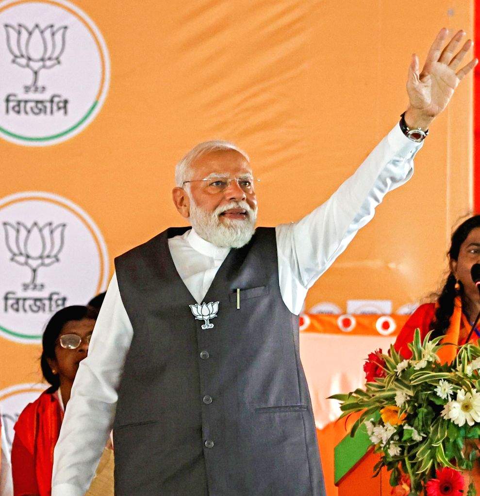 Pm Modi At Rally PM Modi attends election rally in Birbhum