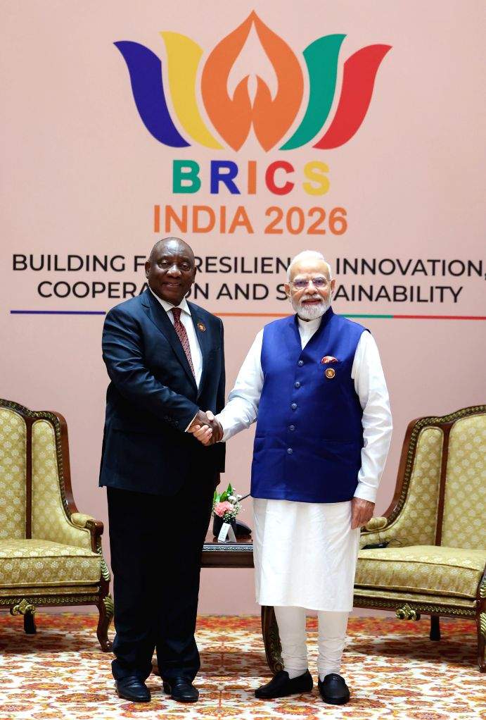 PM Modi Meets South African President Cyril Ramaphosa - Narendra Modi, Cyril Ramaphosa, BRICS Summit, BRICS 2026, India South Africa, Bilateral Meeting, Bharat Mandapam, New Delhi, PM Modi, South Africa
