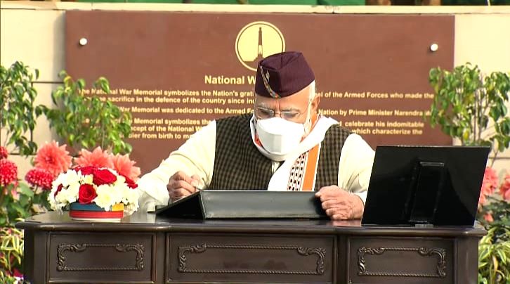 Free Photo: PM Narendra Modi is Wearing the Cap from Uttarakhand along ...
