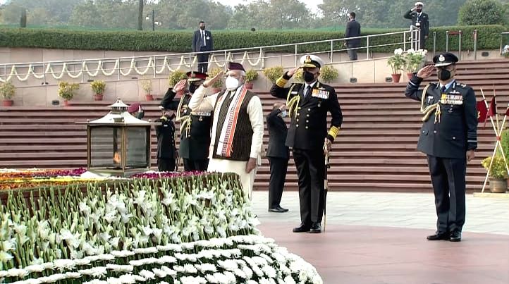 Free Photo: PM Narendra Modi is Wearing the Cap from Uttarakhand along ...