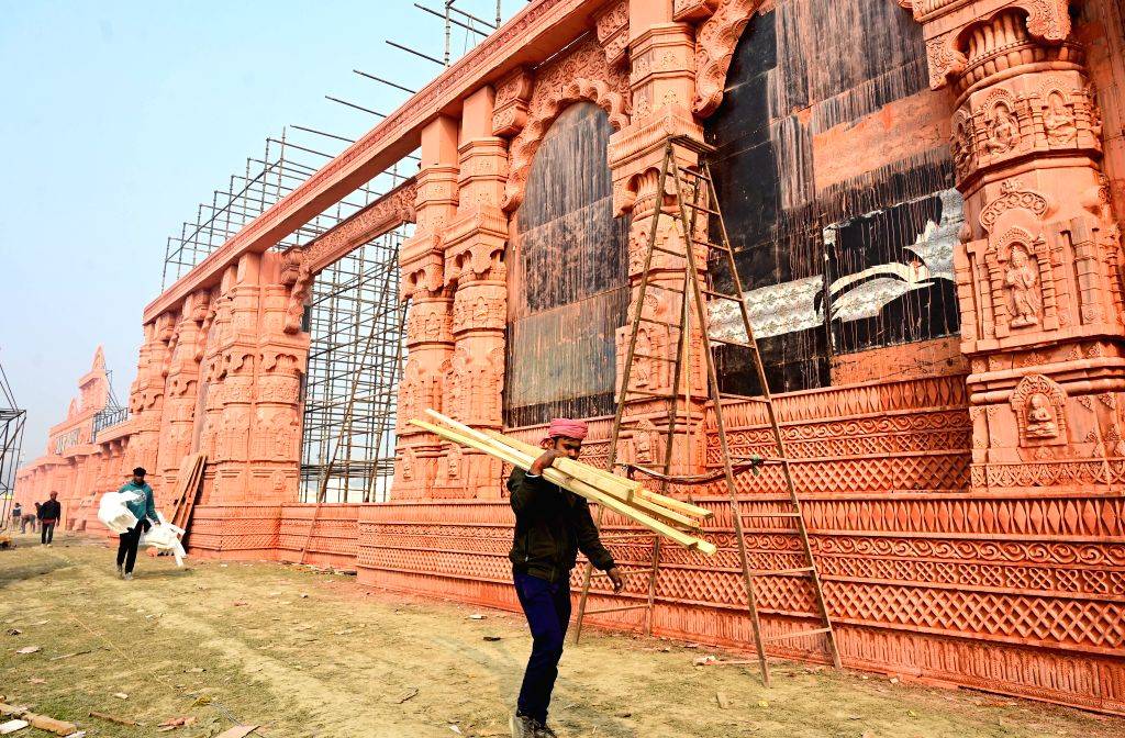 Preparations are underway for the Maha Kumbh Mela 2025 at the Sangam area