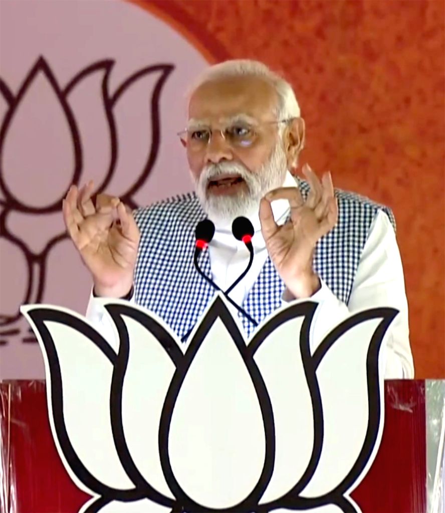 Modi Think Prime Minister Narendra Modi addresses during a public meeting