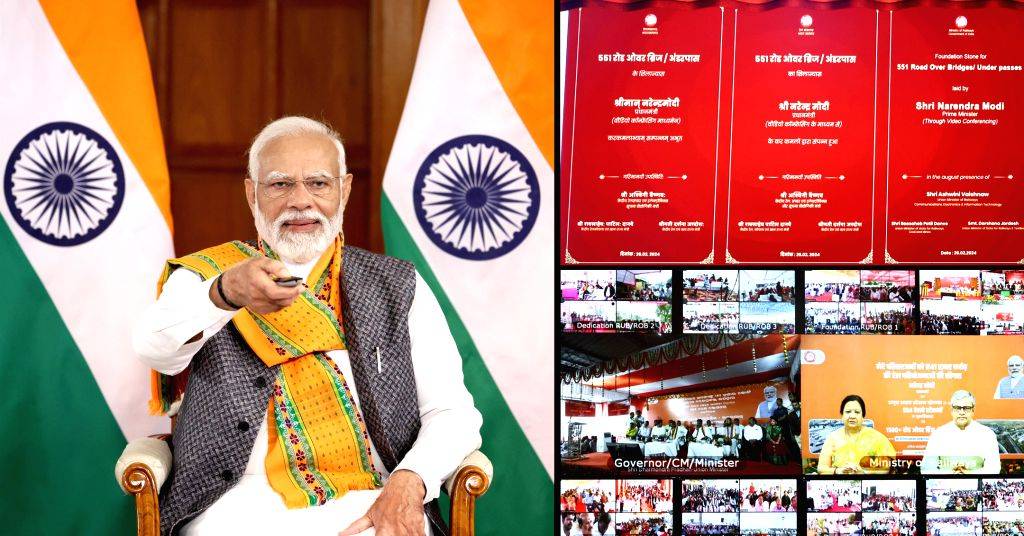 Prime Minister Narendra Modi attends the inauguration of various ...