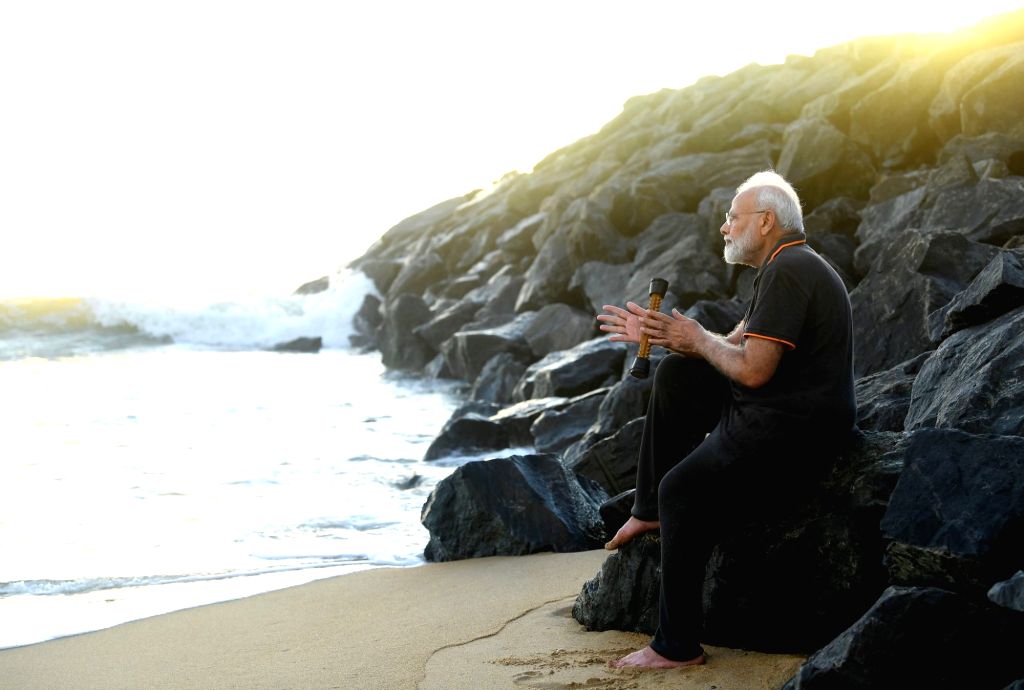 PM Modi's refreshing walk and exercise in Mahabalipuram