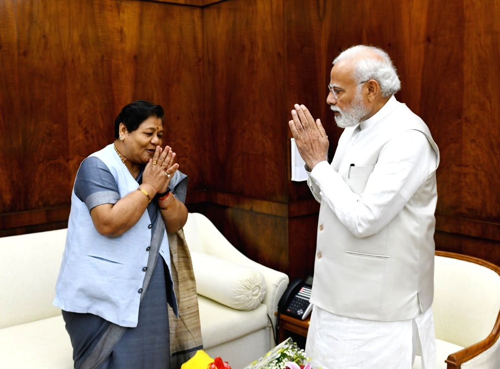 PM Modi Meets Chhattisgarh Governor Anusuiya Uikey