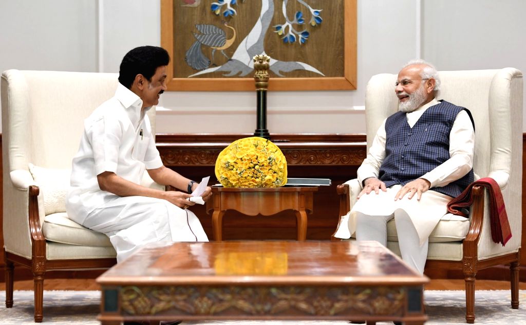 Prime Minister Narendra Modi meets Tamil Nadu Chief Minister M.K. Stalin