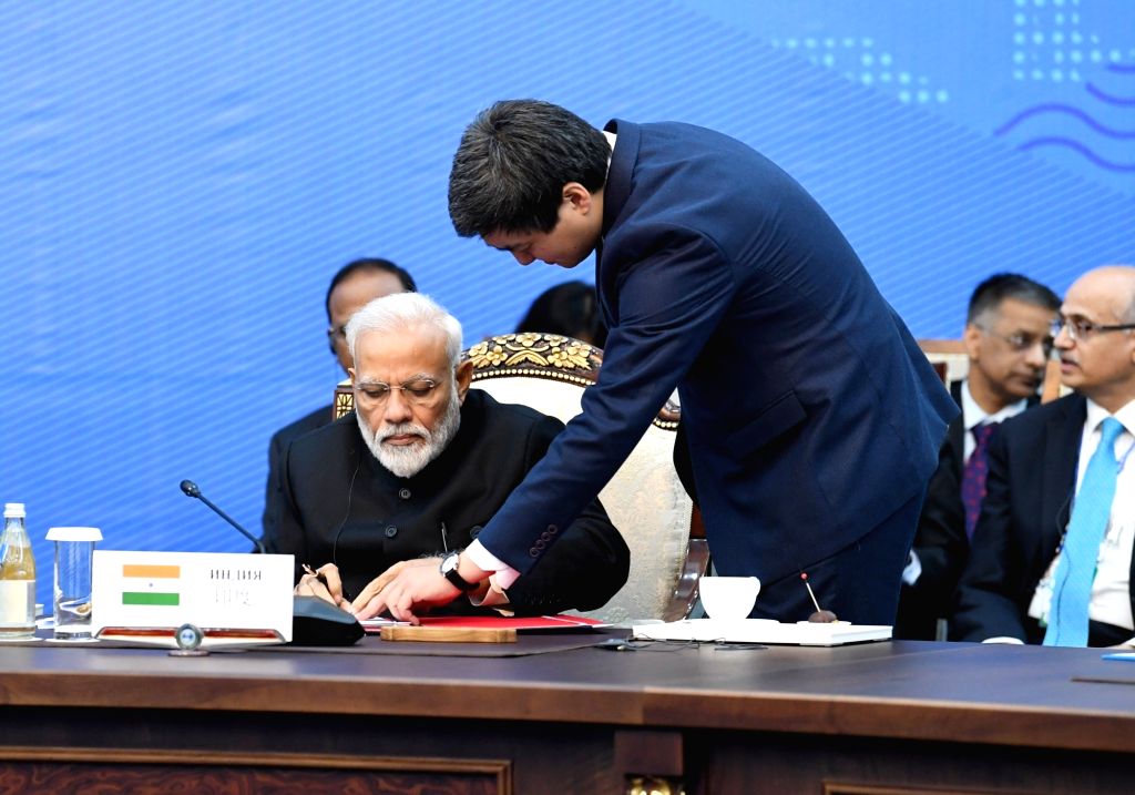 Bishkek (Kyrgyzstan): PM Modi signs documents at 2019 SCO Summit
