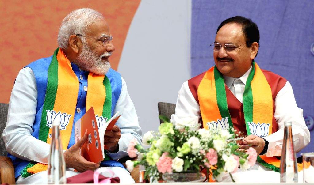 Prime Minister Narendra Modi, Union Home Minister Amit Shah and Defence ...