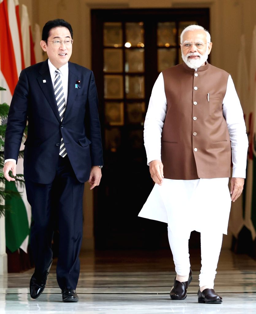 New Delhi : PM Modi with Japanese PM Fumio Kishida at the Hyderabad House