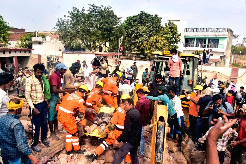Rescue operations after cold storage collapse