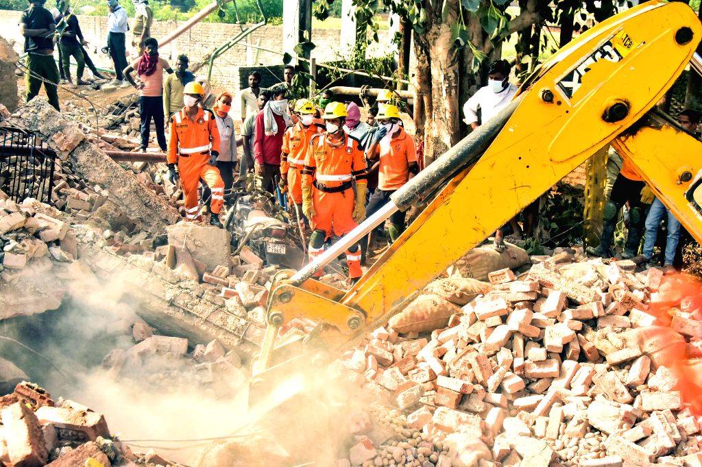 Rescue operations after cold storage collapse