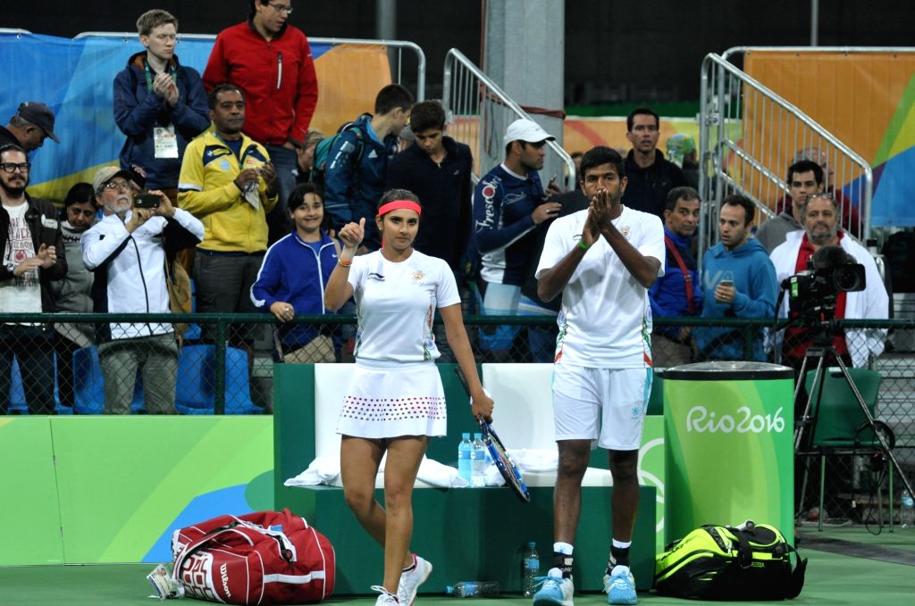 Rio de Janeiro: Tennis mixed doubles quarter final match - Sania Mirza ...