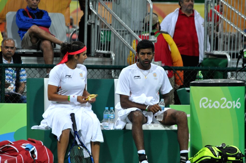 Rio de Janeiro: Tennis mixed doubles quarter final match - Sania Mirza ...