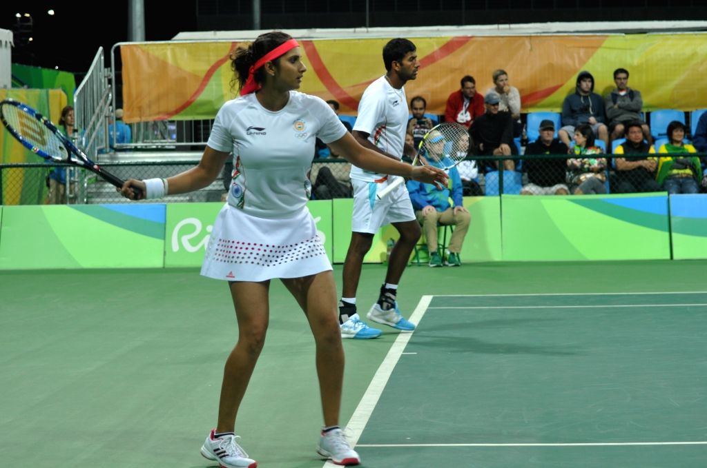 Rio de Janeiro: Tennis mixed doubles quarter final match - Sania Mirza ...