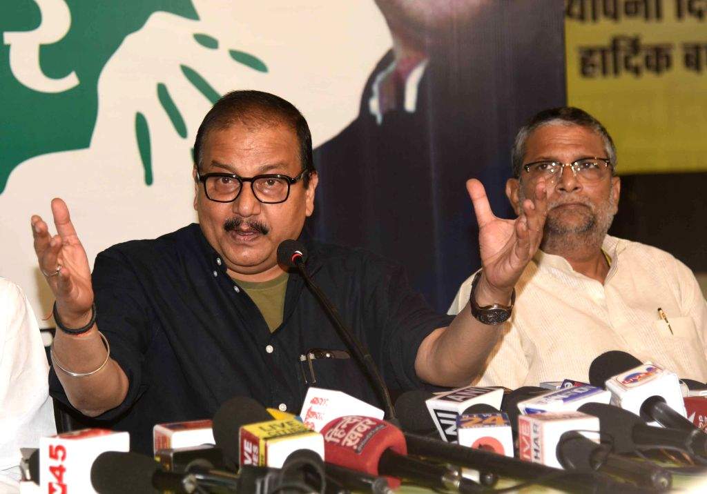 Rjd RJD Leader Manoj Jha Addresses Press Conference