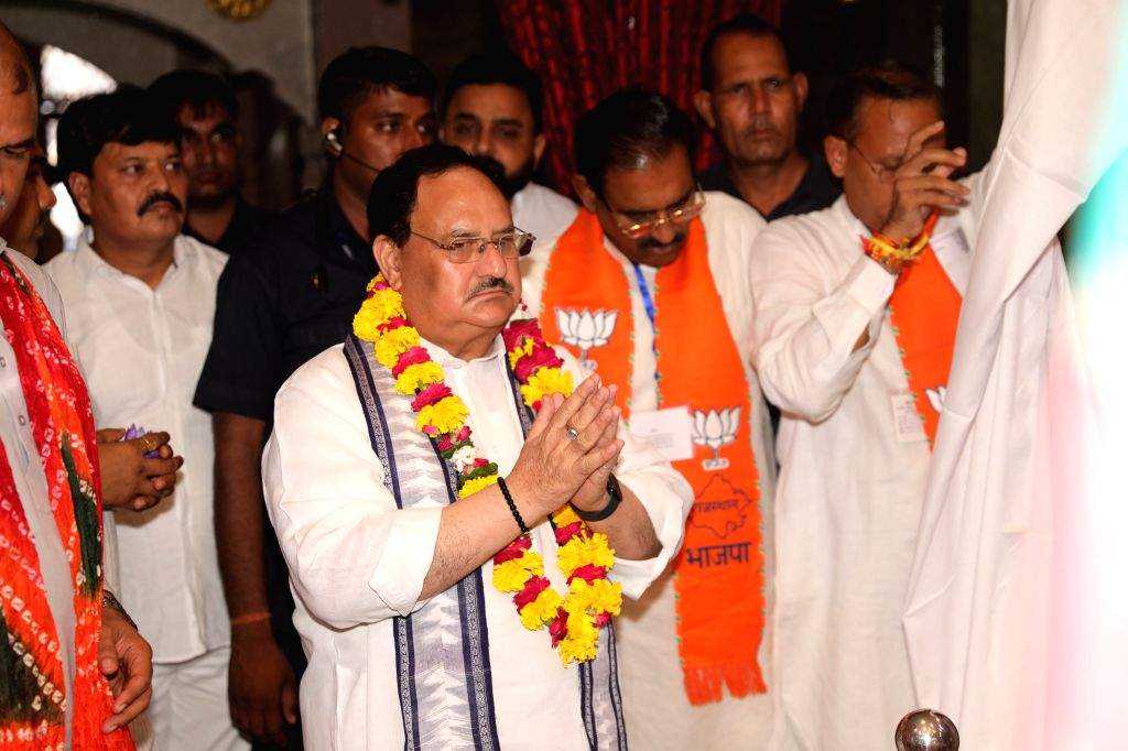 Sawai Madhopur: BJP national President JP Nadda offers prayers