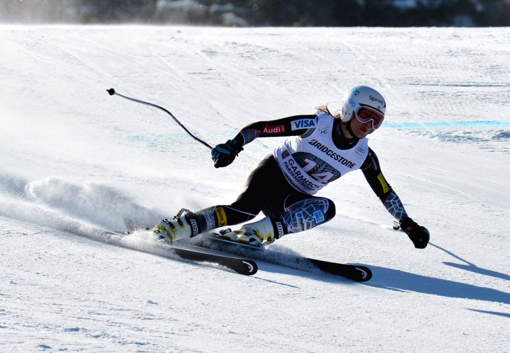 Women's downhill run, training at the Ski Alpin, season 2012/2013