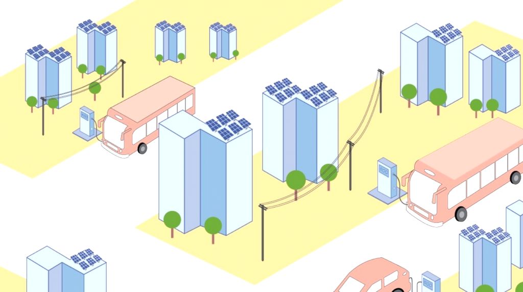 Free photo : solar charging for electric vehicles.