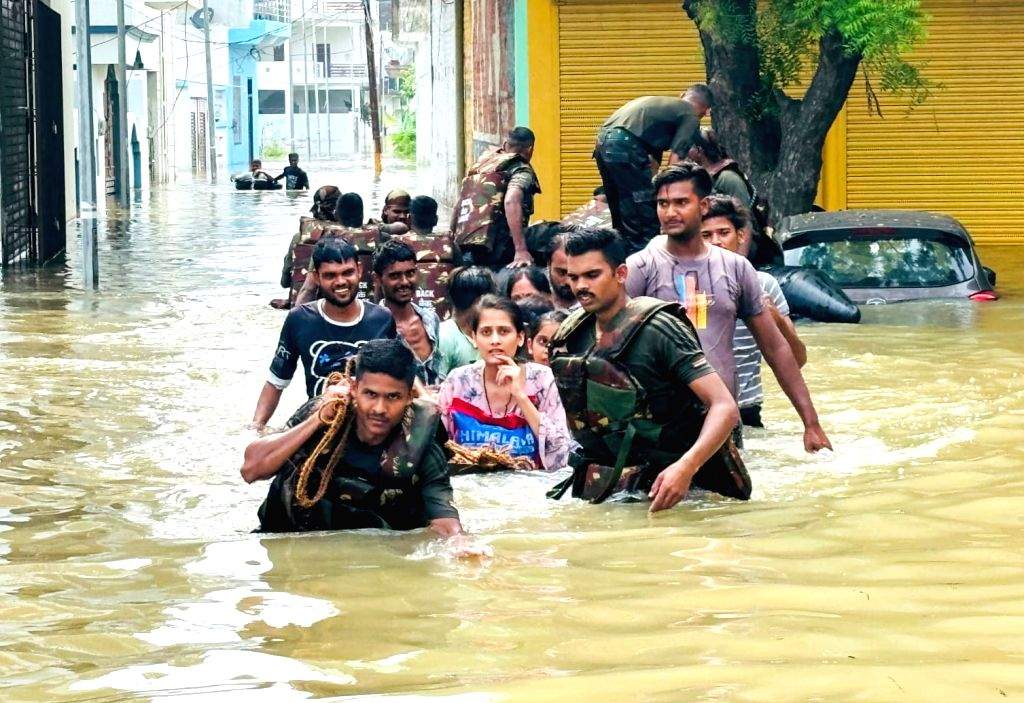 Surya Command (Indian Army) personnel assist the villagers amid the ...