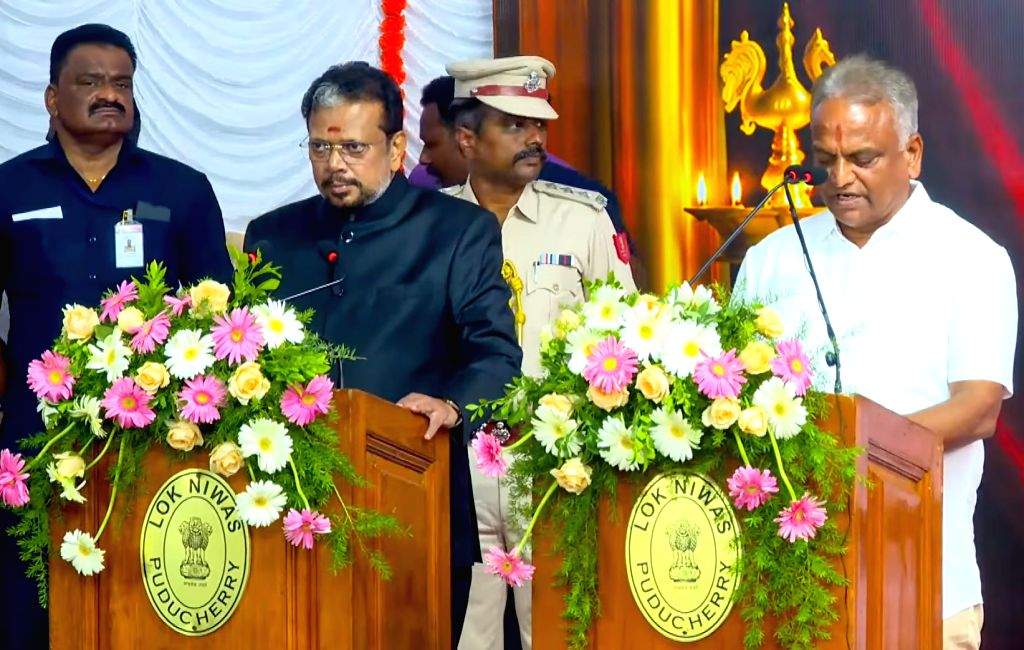 Swearing-in ceremony of CM-designate N. Rangaswamy