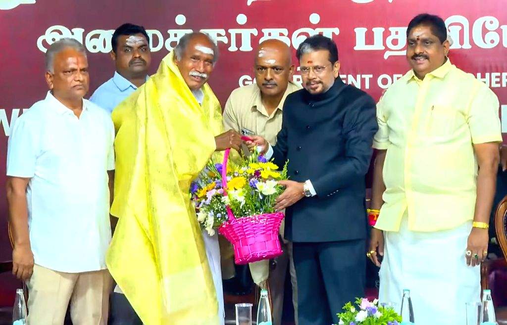 Swearing-in ceremony of CM-designate N. Rangaswamy