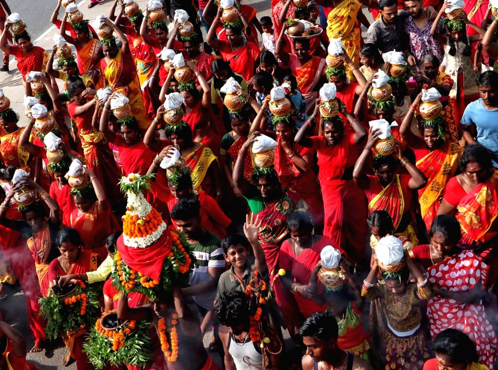 Tamil devotees perform the Aadi Masam festival