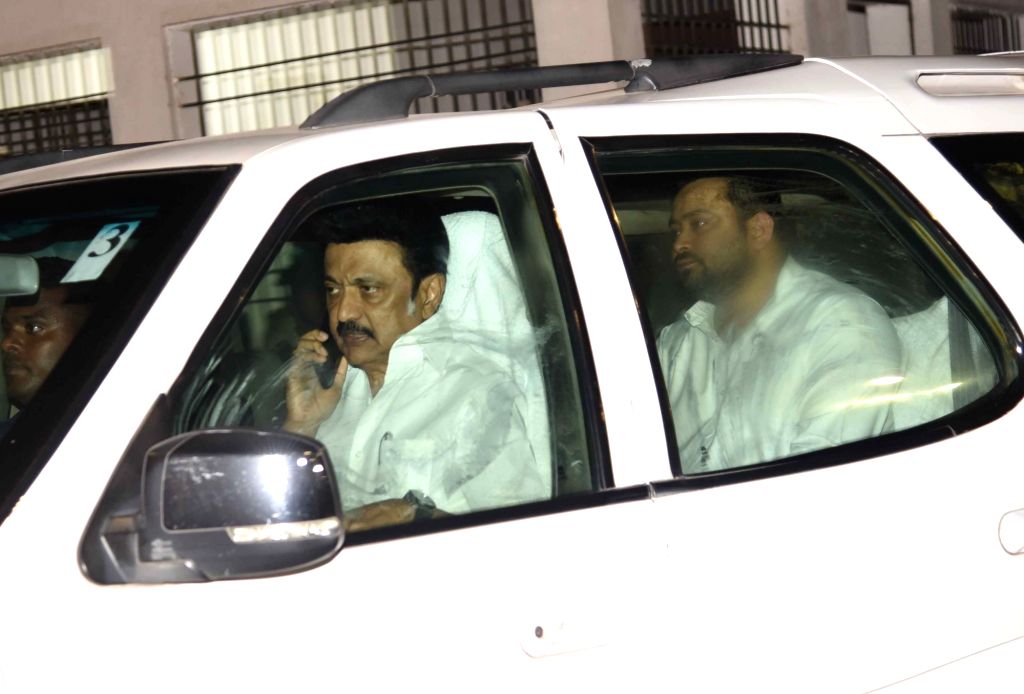 Patna : Tamil Nadu Chief Minister MK Stalin upon his arrival at ...