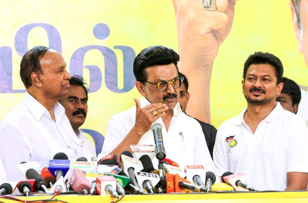 Tamil Nadu CM M.K. Stalin Holds Press Meet at DMK Headquarters