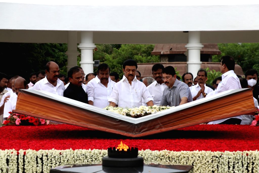 Tamil Nadu CM MK Stalin pays tribute to DMK founder CN Annadurai